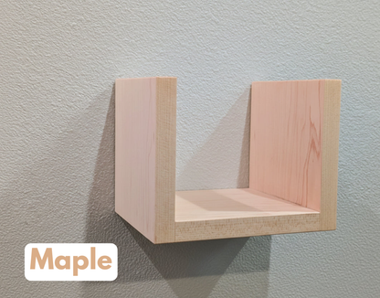 Solid Wood Floating Media Shelf – Wall Mount CD/DVD/Blu-Ray Holder