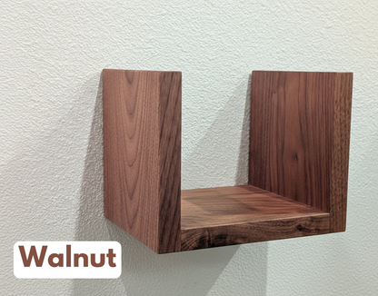 Solid Wood Floating Media Shelf – Wall Mount CD/DVD/Blu-Ray Holder