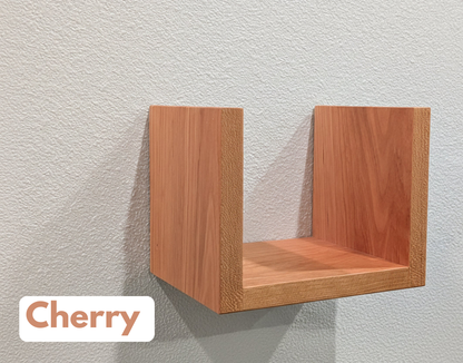 Solid Wood Floating Media Shelf – Wall Mount CD/DVD/Blu-Ray Holder