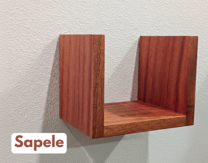 Solid Wood Floating Media Shelf – Wall Mount CD/DVD/Blu-Ray Holder
