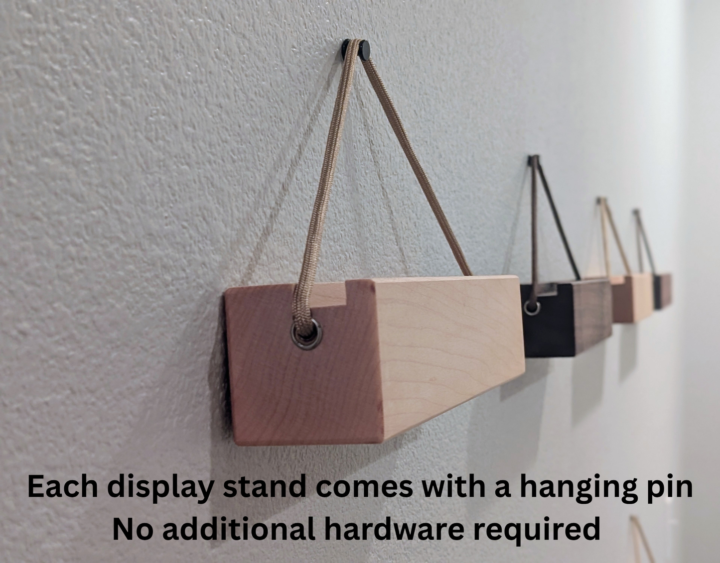 Solid Wood Vinyl Record Display Stand – Renter Friendly LP Album Mount, No Tools Required