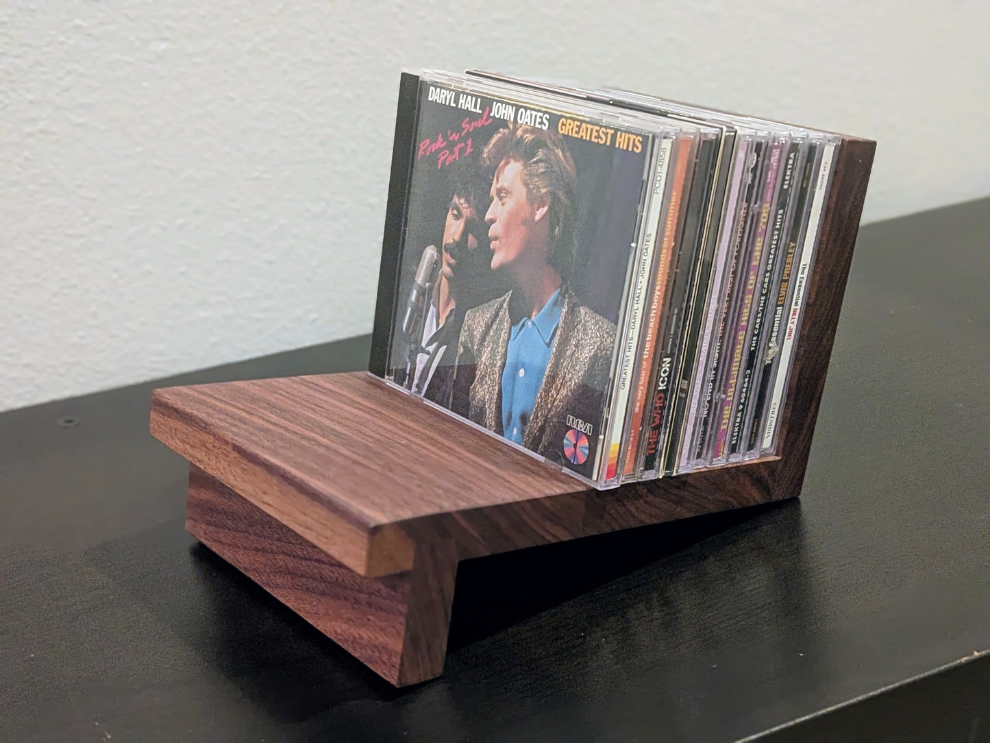 Handcrafted Solid Wood CD Holder: Artistic Music Rack, Audiophile Storage
