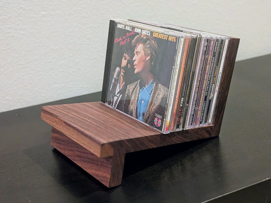 Handcrafted Solid Wood CD Holder: Artistic Music Rack, Audiophile Storage