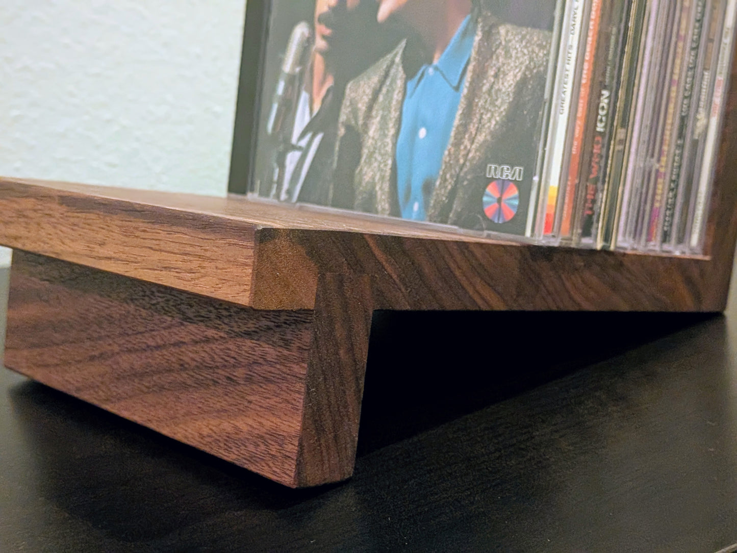 Handcrafted Solid Wood CD Holder: Artistic Music Rack, Audiophile Storage