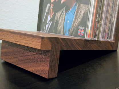 Handcrafted Solid Wood CD Holder: Artistic Music Rack, Audiophile Storage