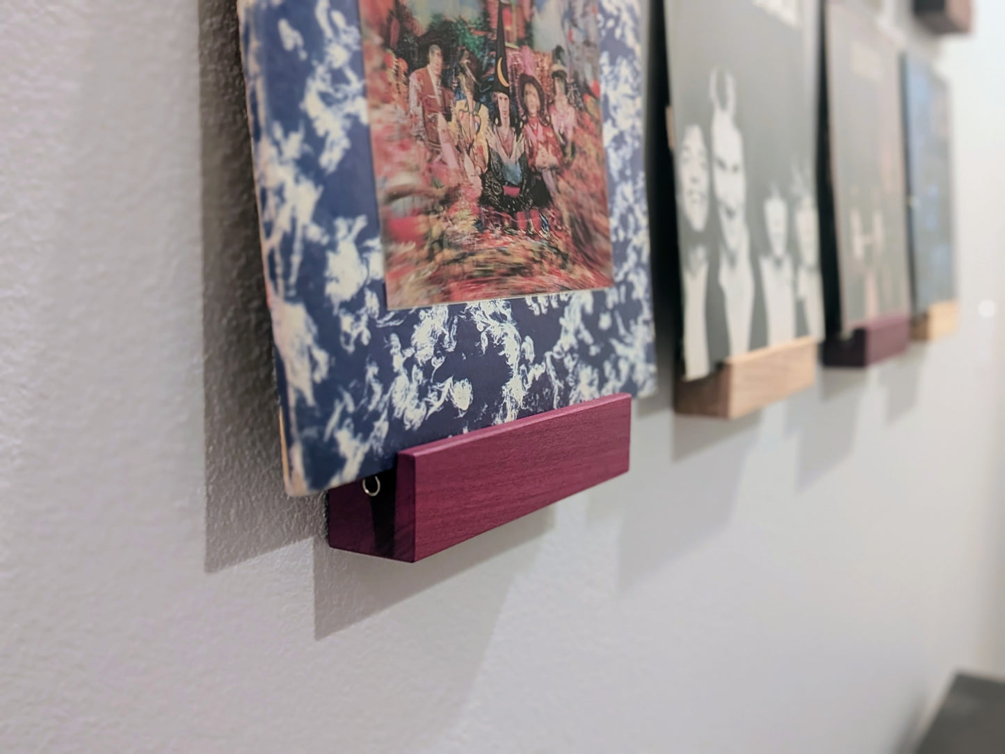 Solid Wood Vinyl Record Display Stand – Renter Friendly LP Album Mount, No Tools Required