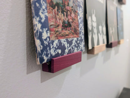 Solid Wood Vinyl Record Display Stand – Renter Friendly LP Album Mount, No Tools Required