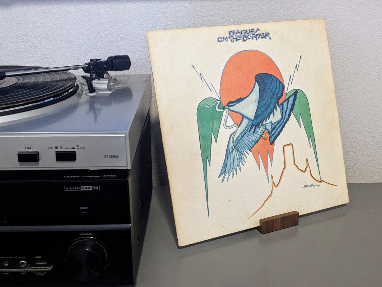 Vinyl Record Holder- Now Playing Album Stand