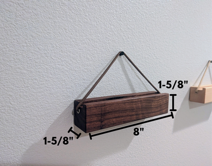 Solid Wood Vinyl Record Display Stand – Renter Friendly LP Album Mount, No Tools Required