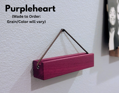Solid Wood Vinyl Record Display Stand – Renter Friendly LP Album Mount, No Tools Required