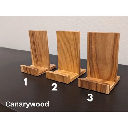 Handpick - Exotic Wood Vinyl Record Now Playing Stands - Canarywood / 1 - Exotic