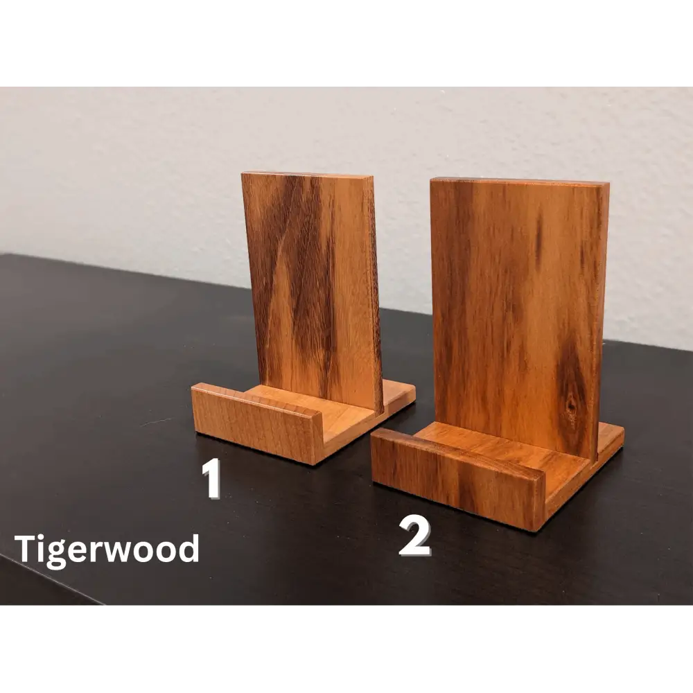 Handpick - Exotic Wood Vinyl Record Now Playing Stands - Tigerwood / 1 - Exotic