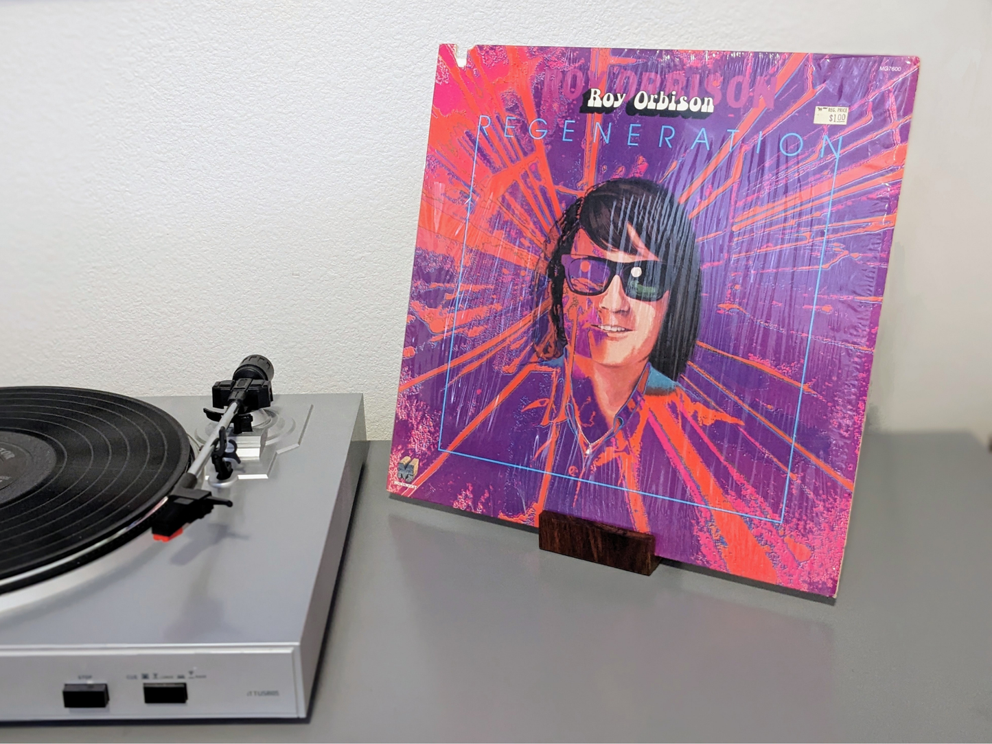 Vinyl Record Holder- Now Playing Album Stand